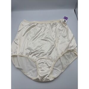 Lorraine Womens Panties Granny Vintage Panty Size 8 Ivory  Blush USA New